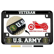[Officially Licensed Product] - Motorcycle Metal License Plate Frame with U.S...