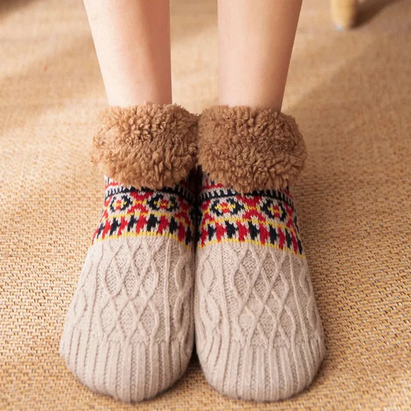 5 Pairs Floor Socks Warm Cotton Non Slip Yoga Sleep Carpet Winter Home Socks - Изображение 3 из 4