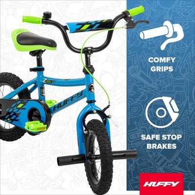 Huffy 12” ZRX Kids' Bike, EZ Build, Fits Riders 37”-42”, Blue