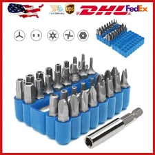 33 1/4" Hex Head Screwdriver Security Bit Set Tamper proof Hex Spanner Key Torx