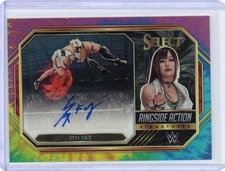 2023 Panini Select WWE Iyo Sky Ringside Action Signatures Tie-Dye Auto /25 SP