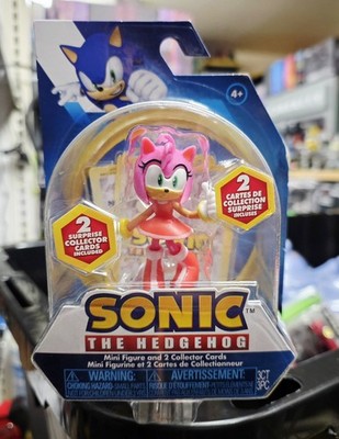 Sonic The Hedgehog Amy Rose Mini Action Figure Collector Cards Sega New (U)