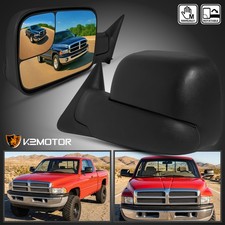 Manual Towing Mirrors Fits 1994-2001 Dodge Ram 1500 94-02 Ram 2500 3500 Flip Up