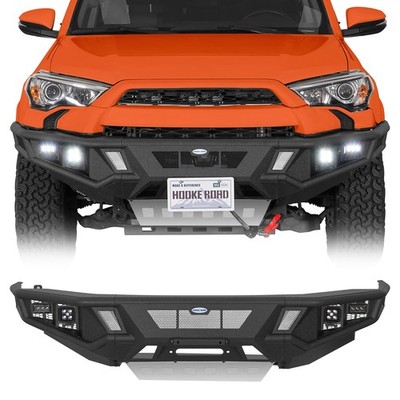 2014-2024 Toyota 4Runner Tubular Bumper w/ Winch Plate Skid Plate LED Lights