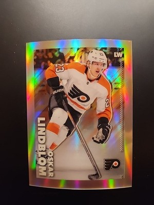 2022-23 Topps Chrome Sticker NHL #370 Oskar Lindblom Refractor /99 Flyers PHI