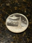 1 oz .999 Silver round Alien Space UFOs Over Paris Eiffel Tower Free shipping