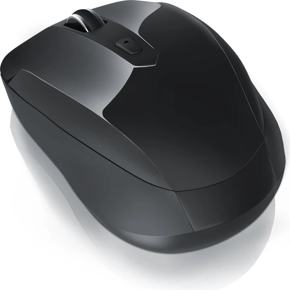 Black Wireless Bluetooth Ergonomic Mouse 3 Buttons 1600 DPI 2 X AA Smartphone PC - Image 4 of 4
