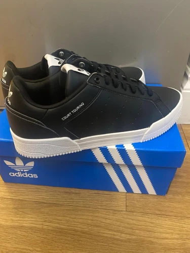 Adidas Court Tourino taglia 8 UK scarpe da ginnastica uomo nuove di zecca