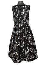 Max Mara Black An White Doty Dress Fit &Flare Size :Uk 16