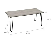 Lavish Home Coffee Table with Hairpin Legs -  Living Room Furniture 