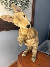 Vintage Steiff 18" Inch Tall KANGAROO Excelsior Wood Wool Stuffing