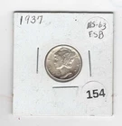 Estate AU? MS?  1937-P Mercury 90% Silver Dime Split? Bands Real Nice Coin RARE
