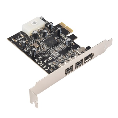 -PEX30016 3 Port IEEE 1394 Firewire 1394B & 1394A PCIe 1.1 X1 Karte TI XI2414 - Afbeelding 2 van 10