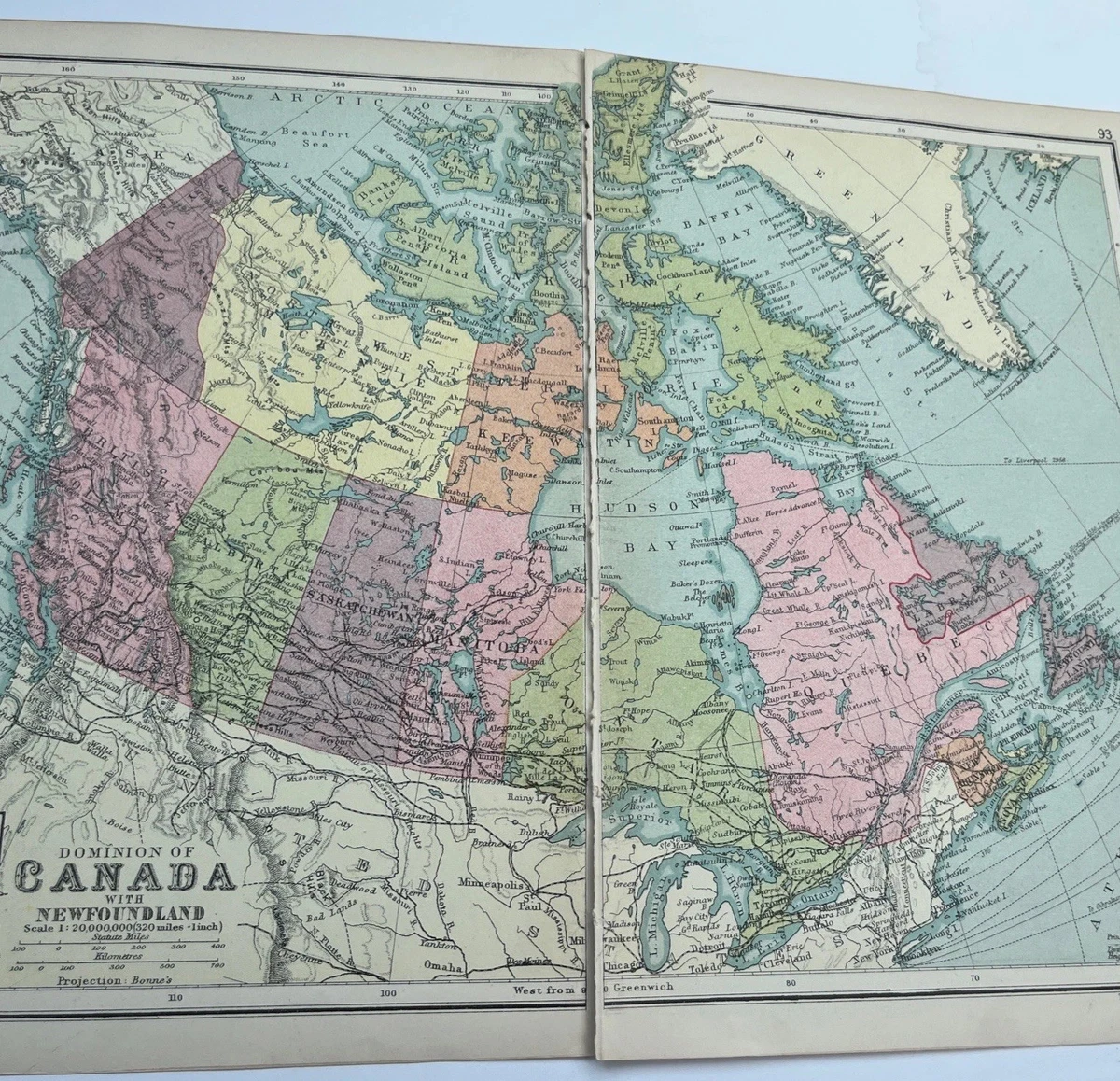 1930-1939 Date Range Antique North America Political Maps for sale