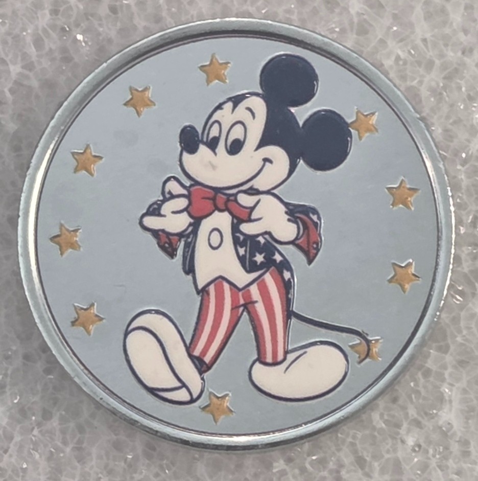 New Disneyland Colorized Medallions Mickey Minnie Happy 250th
