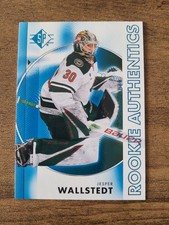 2024-25 UD SP Rookie Authentics Blue #102 Jesper Wallstedt - Minnesota Wild.