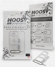 NOOSY Wei&szlig; 4 IN1 NANO ADAPTER MICRO SIM ADAPTER AUF MICRO SIM STANDARD SIM 8.8