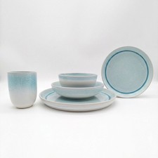 Dinner Set Plates Bowls Cups Reactive Blue Glaze Dinnerware Crockery Set