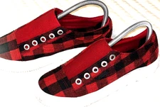 Blowfish Malibu Sneakers ~ Slip-ons ~ Red & Black Plaid ~ Women's Size 7