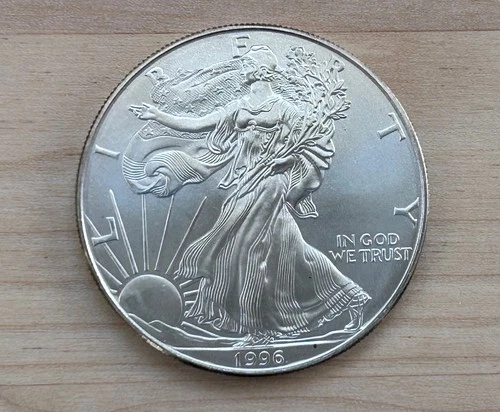 1996 Uncirculated American Silver Eagle 1 Oz .999 Fine Silver