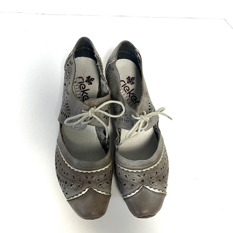 Rieker Antistress Lace Up Shoes sz 39 US 8 Lightweight Comfort Artsy Boho Chic - Image 3 of 4