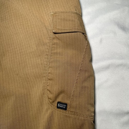 5.11 Tactical Cargo Pants Mens 40x30 Brown Outdoor Ripstop Heavy Double Knee - Picture 8 of 10