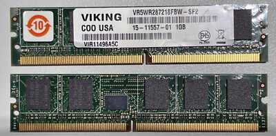VIKING 15-11557-01 1GB VR5WR287218FBW-SF2 VIR11496A5C PC2-5300  ECC REG 244-Pin