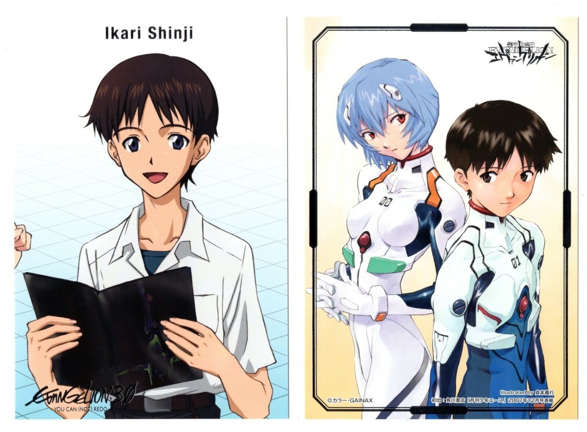 2 pcs postcard promo Neon Genesis Evangelion EVA anime Ikari