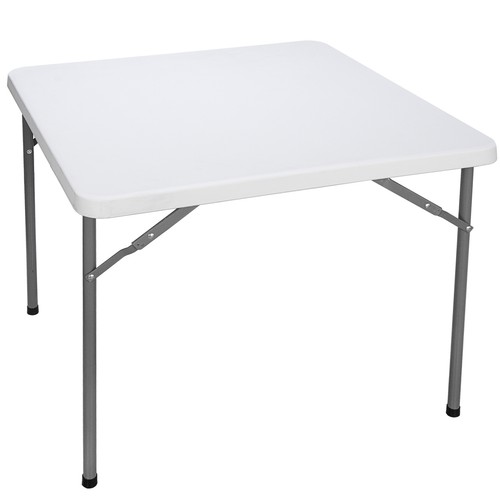 Card Folding Table Garden Yard Beach Family Picnic Table 3/4/6/8 FT White/Black - Picture 12 of 97