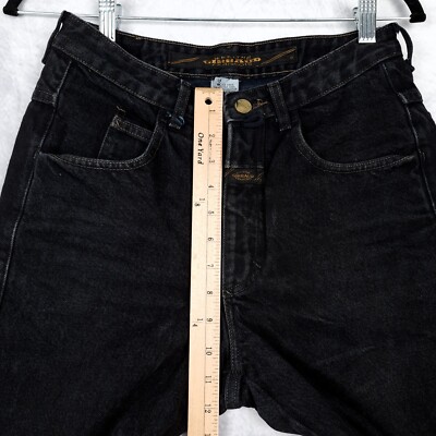 デニム・ジーパン Marithe + Francois Girbaud W HIGH STRAIGHT DENIM PANTS black Marithe + Francois Girbaud Multi Pocket Washed Black Denim