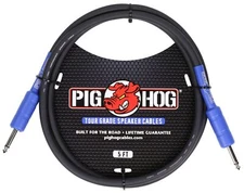 Pig Hog PHSC5 High Performance 14 Gauge 9.2mm 1/4" Speaker Cable, 5 Feet , Bl...