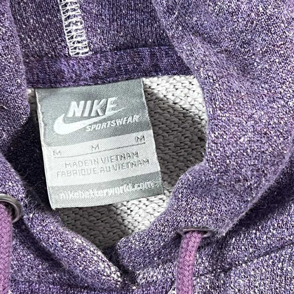 Vintage Nike Sample Sweater Womens Medium Purple Y2K Pullover Streetwear Hoodie - Image 3 of 4