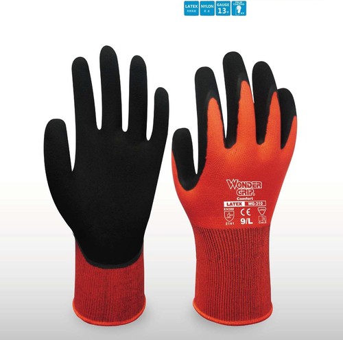 Guante de seguridad 3 pares Wonder Grip Espuma de látex nitrilo Rigger Guante de trabajo de jardinería - Imagen 5 de 10