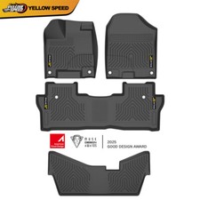 Floor Mats Liners Tpe For 2016-2022 Honda Pilot All Weather Waterproof 4pcs Set