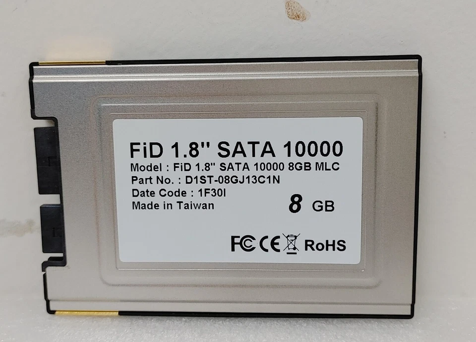 InnoDisk FiD 1.8 inch SATA 10000 MLC MicroSATA SSD 8GB / Shipping by eBay GSP - Image 3 of 4