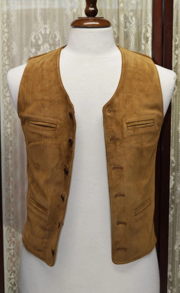 banana-republic suede leather button front 4 pocket 