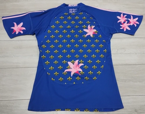 Stade Francais Paris Rugby Home Shirt 2008/2009 - Adidas Large L Jersey Blue Top - Picture 9 of 9