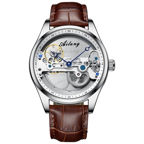 AILANG Men Watch Double-sided Hollow Automatic Mechanical Wristwatch Waterproof - Picture 22 of 30