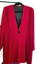 Red Velvet Jacket Cherry Size 14 - Gorgeous Worn 1 Hour Slimming House Of Fraser