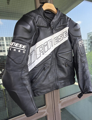 DAINESE | TECHO Lederjacke | schwarz-weiß |  Gr. 50 | TOP Zustand | RAR