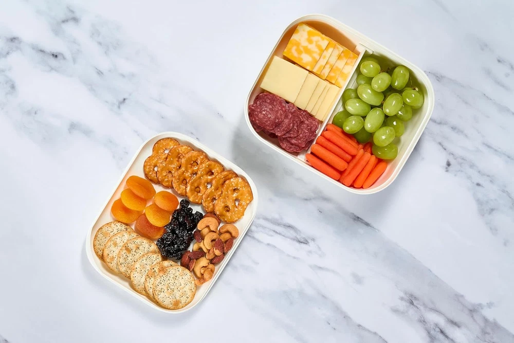 Porter Bento Lunch Box, 3 Compartment Bento Box Portable Adult Lunch Box with Sn
