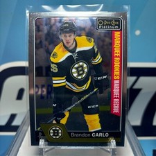 2016-17 OPC Platinum #163, BRANDON CARLO SP RC ??? Marquee Rookie Card. rookie card picture