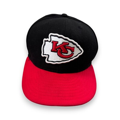 Kansas City Chiefs Fitted Hat Cap Size New Era 59Fifty Red Black Logo 