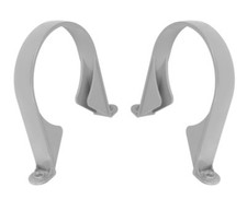 Grey Soil Pipe Clips x 2 Soil & Vent Pipe Bracket 110mm 4"