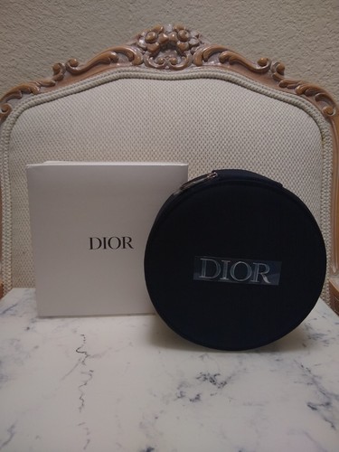 Christian Dior Round Vanity Pouch Makeup Case With Mirror New In Box - Picture 1 of 11