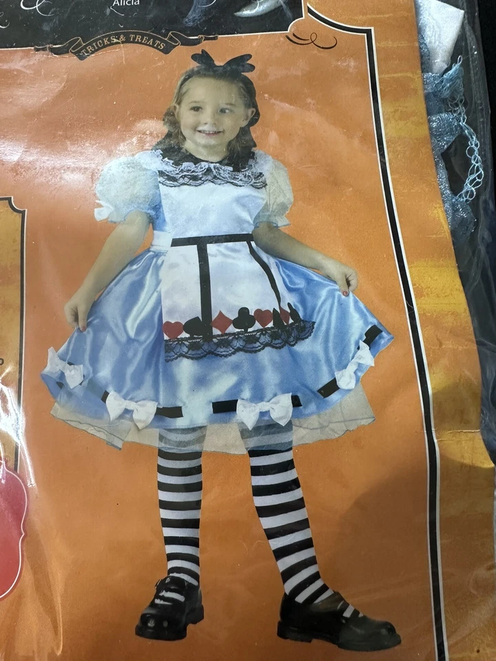 2010 Deluxe Alice In Wonderland Toddler Girls Halloween Costume 2T - Image 2 of 4