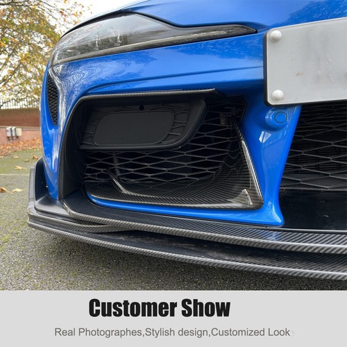 For Toyota Supra A90 2019-2023 Real Carbon Front Bumper Lip Spoiler Splitters - Picture 7 of 12