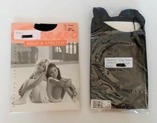 CAPEZIO NWT Girl's LS Black Leotard 1 CH and Black Footed Tights M/S :DANCE