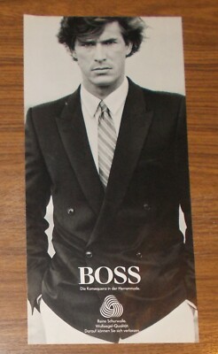 Seltene Werbung HUGO BOSS Anzüge - Die Konsequenz in der Herrenmode #16 1980
