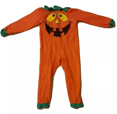 Easy Cute Pumpkin Jack-O-Lantern Toddler Halloween Costume JOL